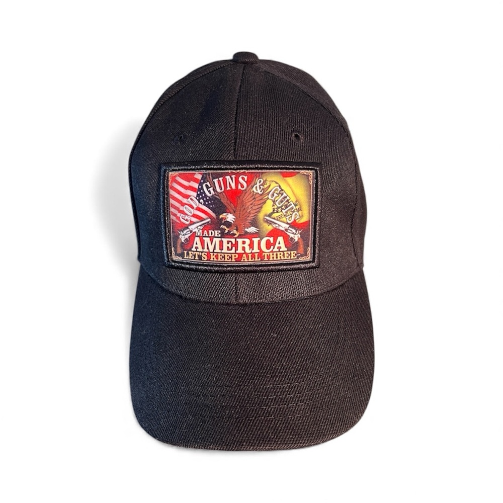 Black Patriotic Cap American Flag‎ Eagle
